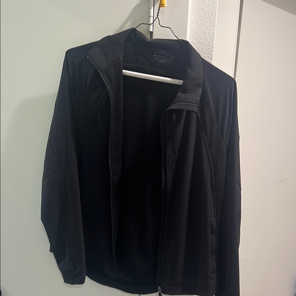 Athleta Black Windbreaker Lightweight Athletic Jacket